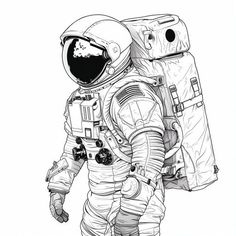 Explore & Learn: Astronaut Coloring for Kids Astronaut Coloring Page, Kids Exploring, Doodle Art Designs, Space Theme, Indoor Activities, Engagement Activities, Coloring For Kids, Doodle Art