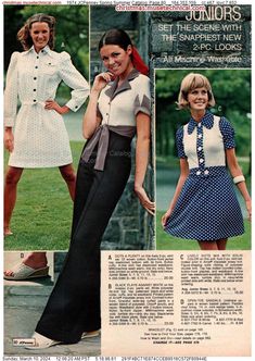 1974 JCPenney Spring Summer Catalog, Page 80 - Catalogs & Wishbooks Jcpenney Catalog, 1970's Fashion, Retro Stuff, Double Knitting, 70s Fashion