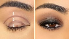 Smokey Brown Eyeshadow Tutorial, Smokey Eye For Green Eyes Step By Step, Black Eye Shadow Tutorial, Black Outfit Makeup Ideas Smokey Eye, Easy Smoky Eyeshadow Tutorial, Smokey Eye Brown Eyes, Easy Smokey Eye For Beginners, How To Smokey Eye, Brown Eyeshadow Tutorial