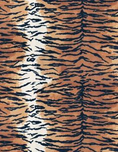 an animal print pattern with black and brown stripes on it's fur, which is very