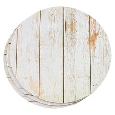 an old white wooden table top on a white background