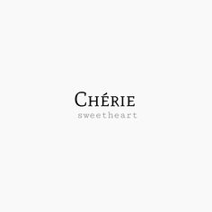 the logo for chere sweet heart is shown in black and white, on a plain background