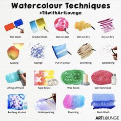 watercolor techniques for beginners to learn how to use them in art and design