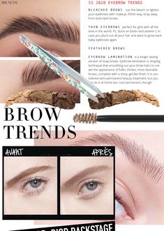 Baby Eyebrows, Eyebrow Trends, Feather Brows, Eyebrow Shapes, Style For Fall, Winter Fashion Trends, Dark Brows, Giorgio Armani Beauty, Makeup Secret