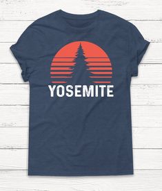 Yosemite Tshirt - Outdoor Shirt - Camping Shirt - Summer Shirt - Women's Graphic Tee - Adventure - Explore - Retro Shirt - Vintage by Emtizee on Etsy Camping Outfits For Women, T Shirt World, Shirt Design Inspiration, Outdoor Shirt, Camping Outfits, Graphic Tees Vintage, Retro Shirts, Mens Fashion Summer, One By One