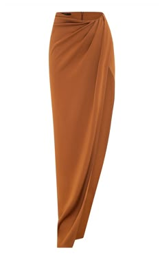 Alex Perry - Women's Ridley Draped Satin-Crepe Maxi Skirt - Brown - Only At Moda Operandi Chic Dress Classy, Alex Perry, Professional Wardrobe, Beautiful Skirts, Fashion Design Clothes, Skirt Design, Dance Outfits, Skirt Outfits, Moda Operandi