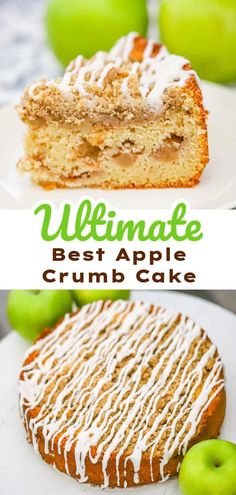 the best apple crumb cake with white icing