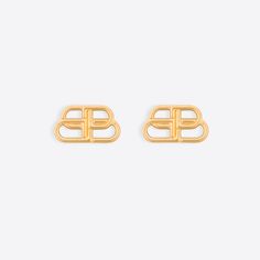 BB Small Stud Earrings in GOLD | Balenciaga US Balenciaga Earrings, Bb Logo, Small Stud Earrings, Studs Gold, Spike Earrings, Loop Earrings, Small Earrings Studs, Earrings In Gold, Ear Studs