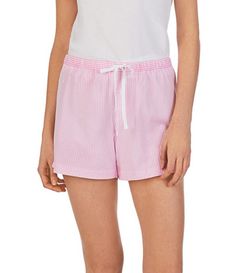 From Lauren Ralph Lauren&#x2C; this sleep short features:Woven fabricationElastic waistbandPatch pocket at the backStripedLogo embroidery at the hipDrawstring tie closureApprox. 4" inseamCottonMachine wash cold/tumble dry lowImported. Cotton Sleepwear With Built-in Shorts, Pajama Shorts With Elastic Waistband For Bedtime, Comfortable Shorts For Summer Pajama Party, Comfortable Shorts For Pajama Party In Summer, Elastic Waistband Pajama Shorts For Bedtime, Comfortable Summer Shorts For Pajama Party, Relaxed Fit Elastic Waistband Shorts For Bedtime, Relaxed Fit Shorts With Elastic Waistband For Bedtime, Relaxed Fit Bedtime Shorts With Elastic Waistband