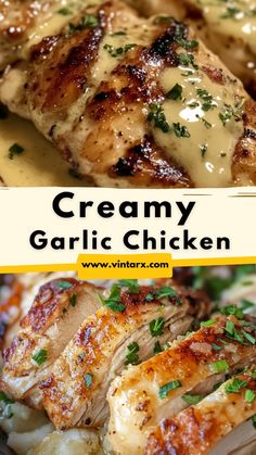 Savor the rich flavors of Creamy Garlic Chicken! 🐔🧄 Tender chicken simmered in a luscious garlic cream sauce, perfect for pairing with pasta, rice, or veggies. A comforting, restaurant-quality dish that's surprisingly easy to make at home. Deliciously satisfying! 🍴✨ #GarlicChicken #CreamyRecipes #ComfortFood #EasyDinners Creamy Garlic Chicken, Garlic Cream Sauce, Chicken Tender, Fall Soup, Pasta Rice, Creamy Recipes, Dinner Side, Fall Soup Recipes, Dinner Side Dishes