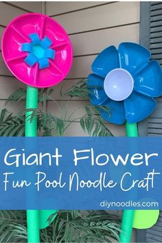 giant flower fun pool noodle craft for kids