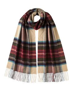 Johnstons of Elgin Classic Cashmere Wide Tartan Scarf Crafted in Scotland using premium cashmere yarns, the Johnstons of Elgin cashmere tartan scarf celebrates both Scottish heritage and Scottish craftsmanship. This oversized cashmere plaid scarf features an enlarged check design, in addition to being larger than the traditional scarf. This cashmere plaid scarf is offered in an assortment of popular, authentic patterns. Johnstons controls every stage in cashmere production—from goat to finishing Mens Plaid Pants, Knitted Cord, Spring Loungewear, Cashmere Loungewear, Cheltenham Festival, Royal Stewart Tartan, Stewart Tartan, Cashmere Socks, Tartan Scarf