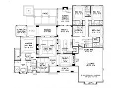 this is the floor plan for these luxury home plans, which include two master suites and three