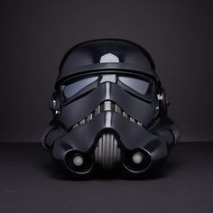 a star wars helmet is shown against a black background