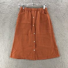 ad eBay - Skirt Length: 25. Waist: 13.5. Check it out! Condition of item are best viewed by zooming in on pictures. Brown Cotton Skirt With Buttons, Casual Brown Skirt With Buttons, Solid Skirt With Button Closure For Fall, Solid Color Skirt With Button Closure For Fall, Casual Fall Skirt With Buttons, Fall Cotton Skirt With Buttons, Brown Buttoned Skirt For Spring, Spring Brown Buttoned Skirt, Spring Brown Skirt With Buttons