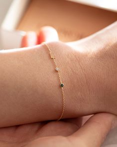 Experience the elegance and exclusivity of our 14k gold birthstone letter bracelet, personalized with your initials and gemstone of choice. This minimalist yet striking piece is perfect for everyday wear and can be worn alone or layered with your favorite bracelets. Customization options are available • Each bracelet includes your choice of birthstone and initials• Each initial measures approx. 4.8mm• Available in 14K Yellow Gold or 14K White Gold• Birthstone measures 2mm* Leave us your initials Initials Bracelet, Initial Bracelet Gold, Everyday Bracelet, Letter Bracelet, Diamond Free, Initial Bracelet, Gold Initial, Dainty Bracelets, Jewelry Ideas