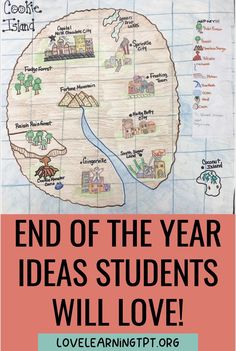 a poster with the words end of the year ideas students will love and an image of a