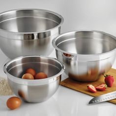 Gourmet 8 Qt. Stainless Steel Mixing Bowl - Super Arbor Baking Storage, Ceramic Mixing Bowls, Mixing Bowl Set, Stainless Steel Mixing Bowls, Batter Bowl, Salad Bowls Set, Kitchen Bowls, Prep Kitchen, Kitchen Food Storage