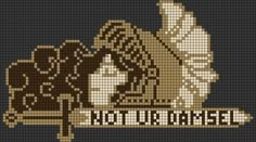 a cross stitch pattern with the words, not u - hamel and an image of a