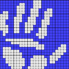 a blue and white cross - stitch pattern with the letter d in it's center