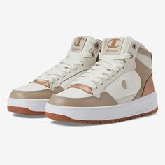 Champion Drome Hi Cb W Shoes Size 9.5 Color:Chalk White/Pebblestone/Dark Khaki This Fits True To Size. All-Day Comfort And Style Offered In Champion Drome Hi Cb W Sneakers Are Perfect For A Casual Wardrobe. Sku: #9799021 Leather Upper. Breathable Textile Lining And Insole. Lace-Up Closure. Pull Tab On The Back. Padded Collar And Tongue. Ankle-Length Shoe. Round Toe Silhouette. Synthetic Outsole. Imported. Product Measurements Were Taken Using Size 9, Width M. Please Note That Measurements May Va W Shoes, Champion Shoes, Chalk White, Dark Khaki, Pull Tab, Casual Wardrobe, Womens Shoes Sneakers, Ankle Length, Chalk