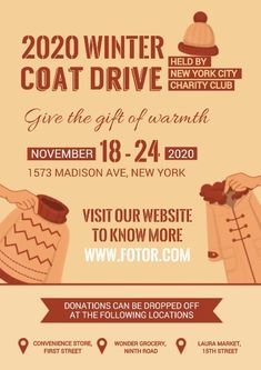 Scarf Campaign, Coat Drive, Drive Poster, Abstract Graphic Design, Fundraising Campaign, Design Layouts, Graphic Ideas, Design Themes, Design Maker