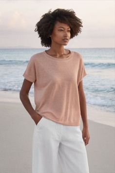 Fine linen in Pale blush. Tie Strap Top, Beige Crop Tops, Women Poetry, Boho Crop Tops, Spaghetti Strap Crop Top, Layered Blouse, Linen Tshirts, Silky Blouse