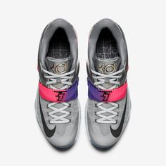 Brand: Nike Model: KD 7 AS Nickname: 'All-Star'Colorway: Pure Platinum / Multi-Color - BlackSKU: 742548-090 Release Date: 02/13/2015 Durant Shoes, Kevin Durant Shoes, Kd 7, Yeezy Boots, Kd Shoes, Nike Outlet, Nike Kd, Shoes And Socks, Nike Models