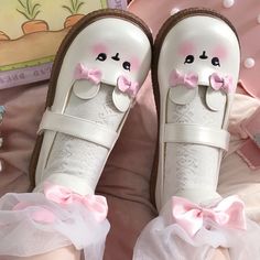 Customized Product. Ship In 3-10 Days.Fabric Material: PuColor: Pink. White. Blue. Golden Bear Shoes, Pink Grunge, Kawaii Shoes, Luxury Duvet Covers, Kawaii Bunny, Kawaii Core, Kawaii Fashion Outfits, Kawaii Dress, Aesthetic Shoes