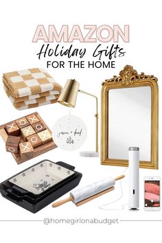 an assortment of holiday gifts for the home