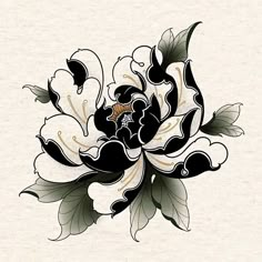 Japanese Peony Tattoo, Lotusblume Tattoo, Peony Flower Tattoos, Japanese Flower Tattoo, Flower Tattoo Drawings, Traditional Japanese Tattoos, Asian Tattoos, Peonies Tattoo