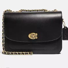 Coach Madison Bag Coach Madison Bag, Leather Embroidery, Country Attire, Tan Handbags, Leather Camera Bag, How To Make Handbags, Black And Brass, Shoulder Handbag, Luxury Brands