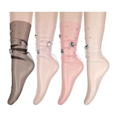 PRICES MAY VARY. ❥【Size & Package】 Medium Size. One size: length 17.5inch * width 3.95inch. This socks have little strechy due to the material, they suit for women shoe size 4.5-7.5. But they are heeless slouch socks, and long enough, suitable for most women and girls wear. 3/4/5 pairs included. ❥【Material】Cute mesh slouch socks made of polyester and spandex. Soft and breathable, and they are not easy to be pilling. Sheer ultra-thin fishnet mesh, easy for air ventilation, let you feel cool. Ligh Clear Socks, Tulle Socks, Kawaii Socks, Socks Ankle, Slouch Socks, Mesh Socks, Sheer Socks, Lace Socks, Valentines Gifts For Her