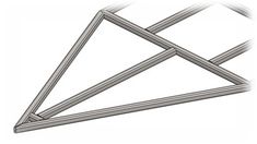 the triangle is made up of metal bars