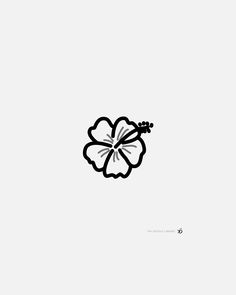 a black and white image of a flower on a white background with the words,