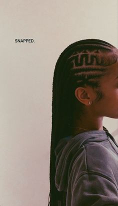 Braids Back To School Black, Braids To Do For School, Braided Back Braids, Cornrows And Twists Black Women, Fulani Braids No Extensions, Fulani Box Braids Hairstyles, Long Stitch Braids With Design, Braids Ideas Black Women, Simple Fulani Braids With Design