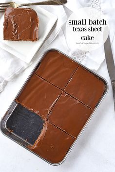 Texas Sheet Cake Chocolate Recipe Small Batch Texas Sheet Cake, Texas Sheet Cake For Two, Sheet Cake Bites, Texas Sheet Cake Bites, Cake For Two Recipe, Cake For Two, Recipe For 1, Small Batch Baking, Texas Sheet