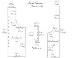 the diagram shows how to make a child's apron