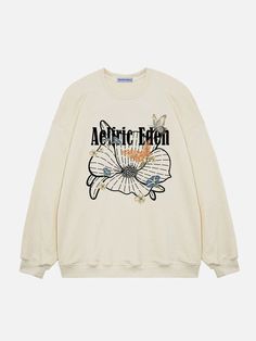 Top Streetwear Brand AelfricEden, Street fashion clothes shopping online, free shipping worldwide! Top Streetwear Brands, Aelfric Eden, Top Streetwear, Clothes Shopping, Clothing Details, Print Sweatshirt, Street Style Outfit, Butterfly Print, Online Shopping Clothes