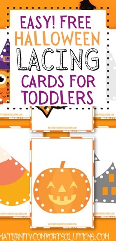 free printable halloween lacing cards for toddlers