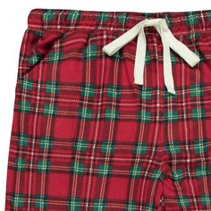 Get the entire family matching Christmas pajamas for the holiday season! These super soft pajamas for Mom are perfect for sleeping or wearing around the house. The red and green plaid design adds a touch of the holiday spirit, while the tapered pant legs, and stretchy waistband with drawstring ensure a comfortable fit. A matching, partial button-down, long sleeve set completes the look so Mom can be cozy and comfy all season long! Family Christmas pajamas never looked so good. This set is part o Family Christmas Pajamas Plaid, Plaid Christmas Pajamas, Christmas Pajamas Plaid, Red Family Matching Holiday Sleepwear, Family Matching Christmas Pajamas, Family Matching Red Christmas Sleepwear, Stewart Plaid, Tapered Pant, Family Matching Christmas