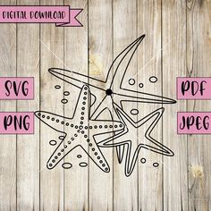 starfish svg cut file for cutting files