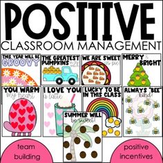 a classroom management poster with the words positive