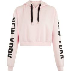 Parisian Pink New York Slogan Cropped Hoodie (30 BRL) ❤ liked on Polyvore featuring tops, hoodies, crop tops, sweaters, sweatshirts, cropped tops, cropped hooded sweatshirt, pink hoodies, cropped hoodies and hooded sweatshirt Hoodies Crop, Pink New York, Hoodie Crop Top, Pink Hoodies, Pink Cropped Hoodie, One Direction Shirts, Crop Top Jacket, Matching Couple Shirts