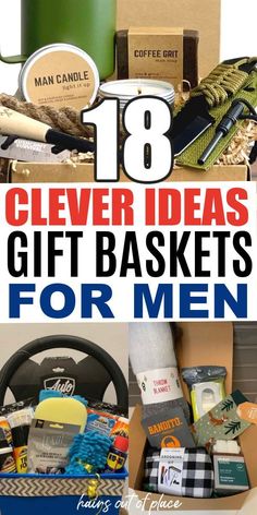 Check out this list of awesome 18 man gift basket ideas. If you’re looking for something for husband, coworker, nephew, boss, uncle, dad, boyfriend, or any other man in your life, we’ve got the perfect ideas for them on this list! Gift baskets make for one of the best gift ideas and are easy and thoughtful! Gift Basket For Husband, Diy Gift Baskets For Men, Best Gift Basket Ideas, Gift Basket Ideas For Men, Bingo Ideas, Diy Gift Basket, Creative Gift Baskets, Auction Basket