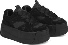 Naked Wolfe Platform Sneaker (Women) | Nordstrom 90s Platform Sneakers, Thick Platform Shoes, Black Chunky Platform Sneakers, Styling Platform Boots, Chunky Black Sneakers, Black Chunky Shoes, Goth Sneakers, Wolf Shoes, Naked Wolfe Shoes