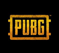 the logo for pubbg, which has been changed to be yellow and black