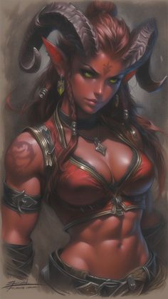 Tiefling Female, Movies To Watch Teenagers, Fantasy Demon, Pathfinder Character, Female Character Concept, Demon Art, Dungeons And Dragons Characters, Exploring The World, Feb 4