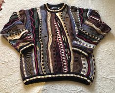 Up for your consideration is a Vintage Canadian Tundra Cotton 3D Textured Coogi Style Mens Sweater.  This Size Medium sweater measures 23" across the chest, 18" across the waist,  24 1/2" long and the sleeves measure 20" from armpit to wrist.  It is marked on the inside as 100% cotton and is in good gently used condition with no stains or tears.  I am open to offers so if you have any questions, please don't hesitate to e-mail me and be sure to check out my other items for sale. Thanks for looki Coogi Sweater Men Outfit, Vintage Mens Fashion Aesthetic, Tundra Sweater, Types Of Sweaters, Mens Fashion Aesthetic, Patterned Sweaters, Striped Sweater Outfit, Sweater Outfits Men, Street Style Outfits Casual