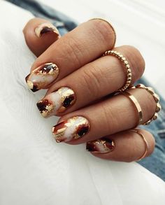 Fall Vegas Nails, New Years Eve Nails, Tapered Square Nails, Holiday Nail Designs, Glamorous Nails, Animal Print Nails, New Year's Nails, Autumn Nails, Artificial Nails